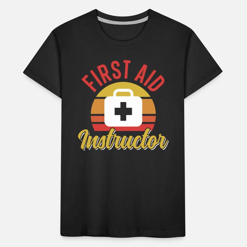 First Aid Instructor Trainer Course Teacher Kids' Premium Organic T-Shirt