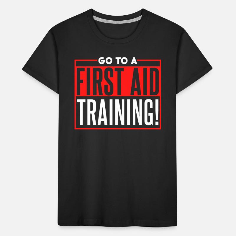 Take part in a first aid course instructor Kids' Premium Organic T-Shirt
