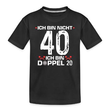 Dartspieler Geburtstag 40 Bin Doppel 20 Geschenk - Kinder Premium Bio T-Shirt - Schwarz - Vorne