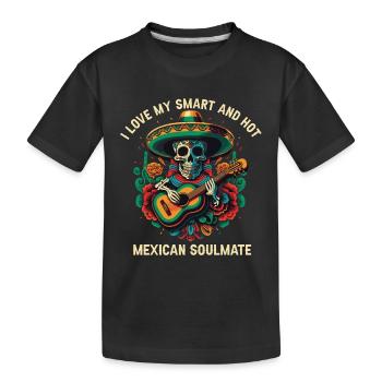 J’aime mon âme soeur mexicaine intelligente et chaude Mexique Pr - T-shirt bio Premium Enfant - noir - Devant