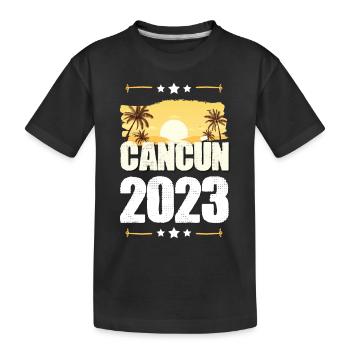 Cancun 2023 - Kinder Premium Bio T-Shirt - Schwarz - Vorne