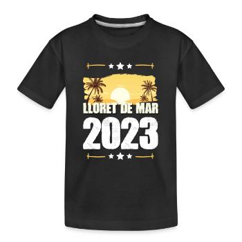 Lloret De Mar 2023 - Kinder Premium Bio T-Shirt - Schwarz - Vorne
