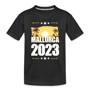 Mallorca 2023 - Kids' Premium Organic T-Shirt - black - Front