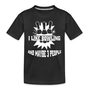 Bowling Bowling Bowling Club Bowling Club - Kids' Premium Organic T-Shirt - black - Front