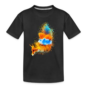Créativité sauvage Renard - T-shirt bio Premium Enfant - noir - Devant