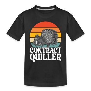 Porc-épic mignon - T-shirt bio Premium Enfant - noir - Devant