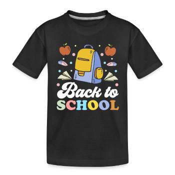 Back to School Back to School Teachers Back to School - Kids' Premium Organic T-Shirt - black - Front