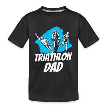 Triathlon Papa Triathlete Triathlons Triathlete - Kids' Premium Organic T-Shirt - black - Front