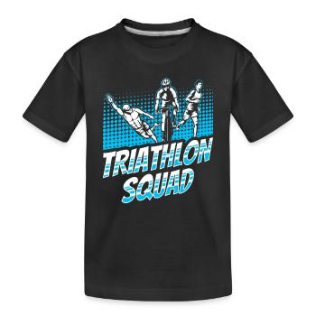 Triathlon Team Triathlons Triathletin Triathlet - Kinder Premium Bio T-Shirt - Schwarz - Vorne