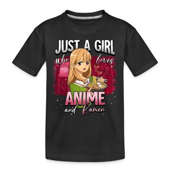 Anime Otaku Weeb - Kids' Premium Organic T-Shirt - black - Front