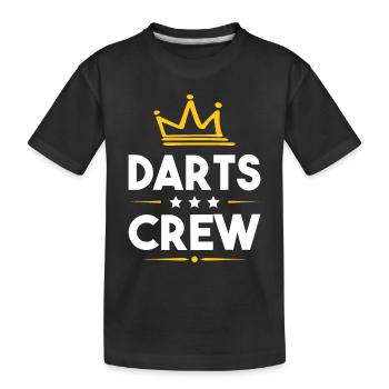 Darts Crew - Kinder Premium Bio T-Shirt - Schwarz - Vorne