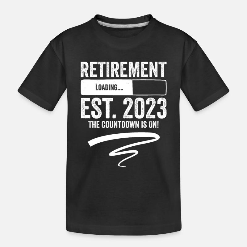 Retirement Loading 2023 Funny Retirement - Kinder Premium Bio T-Shirt - Schwarz