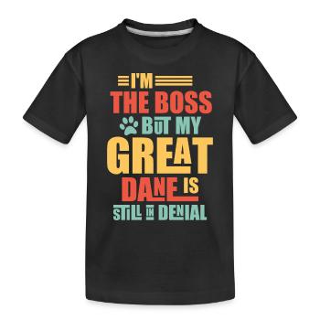 Deutsche Doggen, Deutsche Doggen - Kinder Premium Bio T-Shirt - Schwarz - Vorne