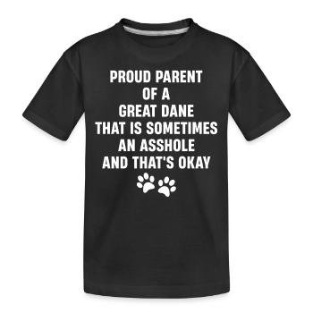 Deutsche Doggen, Deutsche Doggen - Kinder Premium Bio T-Shirt - Schwarz - Vorne
