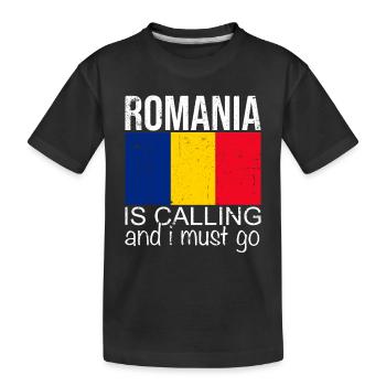 Roumanie Citation - T-shirt bio Premium Enfant - noir - Devant
