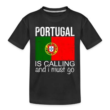 Portugal - T-shirt bio Premium Enfant - noir - Devant