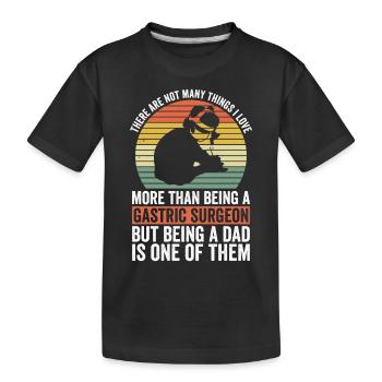 Magenchirurg Vater Und Adipositaschirurgie - Kinder Premium Bio T-Shirt - Schwarz - Vorne