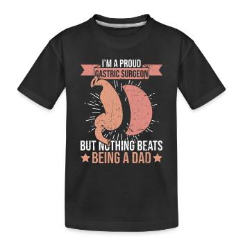 Vater Des Magenchirurgen - Kinder Premium Bio T-Shirt - Schwarz - Vorne