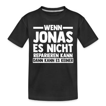 Jonas - Kinder Premium Bio T-Shirt - Schwarz - Vorne