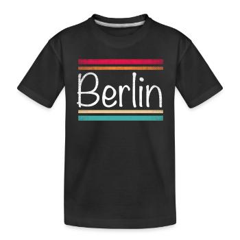 Berlin - Kids' Premium Organic T-Shirt - black - Front