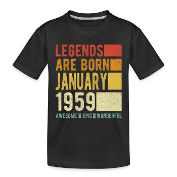 Birthday January 1959 - Kids' Premium Organic T-Shirt - black - Front