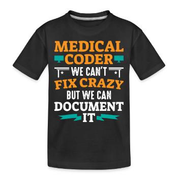 Codeur médical, programmeur - T-shirt bio Premium Enfant - noir - Devant