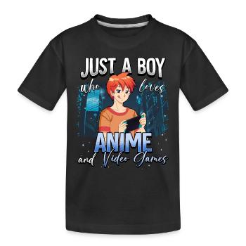 Anime Otaku Weeb - Kids' Premium Organic T-Shirt - black - Front