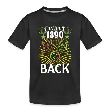 Family tree Family historians Genealogy Genealogist - Kids' Premium Organic T-Shirt - black - Front