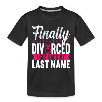 Divorce Divorcé - T-shirt bio Premium Enfant - noir - Devant