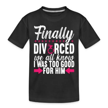 Divorce Divorcé - T-shirt bio Premium Enfant - noir - Devant