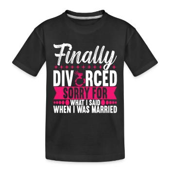 Divorce Divorcé - T-shirt bio Premium Enfant - noir - Devant