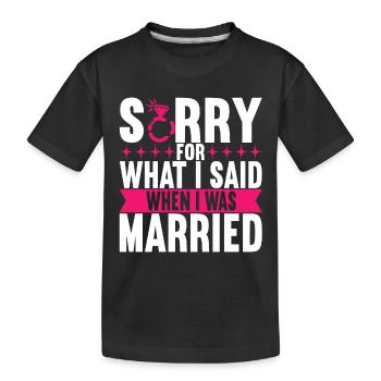 Divorce Divorcé - T-shirt bio Premium Enfant - noir - Devant