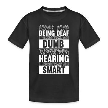 Sourds sourds muets sourds - T-shirt bio Premium Enfant - noir - Devant