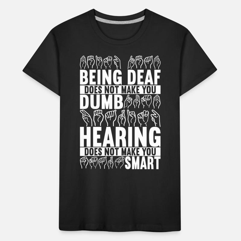 Deaf Deaf Mute Deaf Kids' Premium Organic T-Shirt