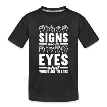 Sourds sourds muets sourds - T-shirt bio Premium Enfant - noir - Devant