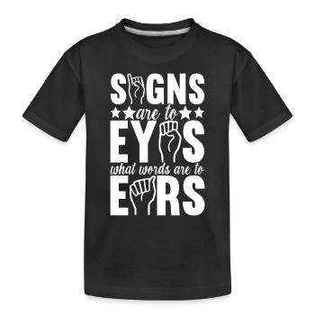 Sourds sourds muets sourds - T-shirt bio Premium Enfant - noir - Devant