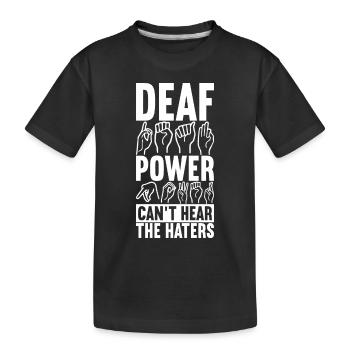 Sourds sourds muets sourds - T-shirt bio Premium Enfant - noir - Devant
