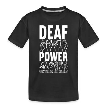 Sourds sourds muets sourds - T-shirt bio Premium Enfant - noir - Devant