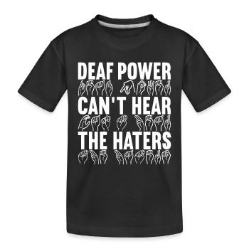 Sourds sourds muets sourds - T-shirt bio Premium Enfant - noir - Devant