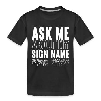 Sourds sourds muets sourds - T-shirt bio Premium Enfant - noir - Devant