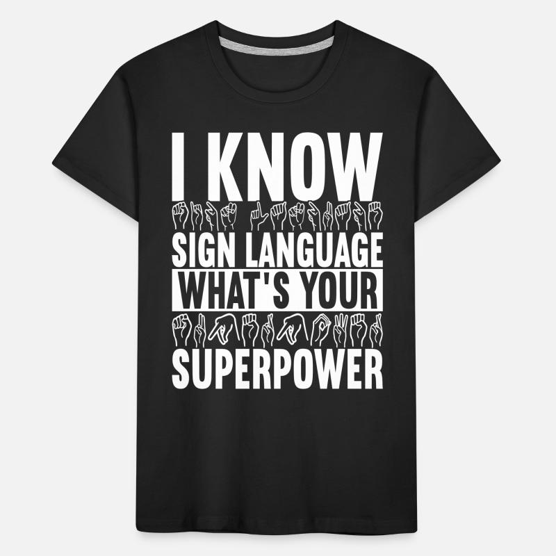 Deaf Deaf Mute Deaf Kids' Premium Organic T-Shirt