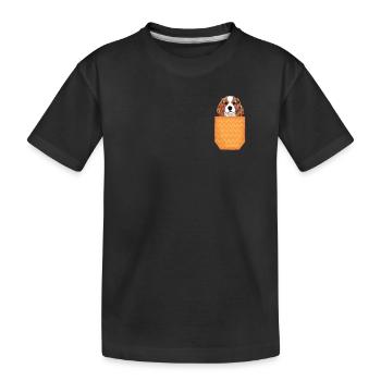 Sac pour chiots Charles Spaniel - T-shirt bio Premium Enfant - noir - Devant