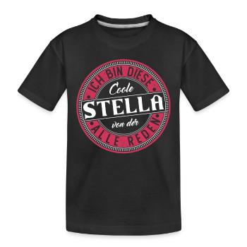 Stella Geschenkidee Geschenk Geburtstag - Kinder Premium Bio T-Shirt - Schwarz - Vorne