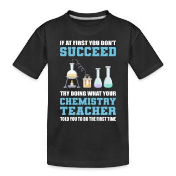 Professeur de chimie Professeur de sciences - T-shirt bio Premium Enfant - noir - Devant
