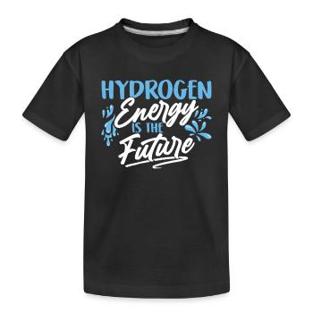 Energy from hydrogen is the future Hydrogen - Kids' Premium Organic T-Shirt - black - Front