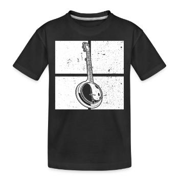 Banjo Banjospieler Banjoist - Kinder Premium Bio T-Shirt - Schwarz - Vorne