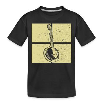 Banjo Banjospieler Banjoist - Kinder Premium Bio T-Shirt - Schwarz - Vorne