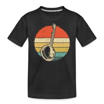 Banjo Banjospieler Banjoist - Kinder Premium Bio T-Shirt - Schwarz - Vorne