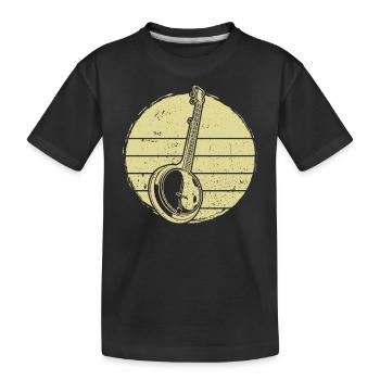 Banjo Banjospieler Banjoist - Kinder Premium Bio T-Shirt - Schwarz - Vorne