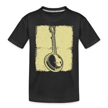 Banjo Banjospieler Banjoist - Kinder Premium Bio T-Shirt - Schwarz - Vorne